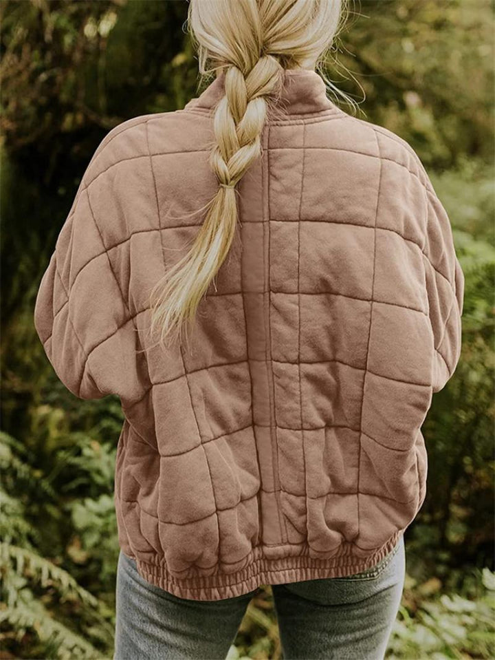 Women's Quilted Jacket Zip Front | Casual Style