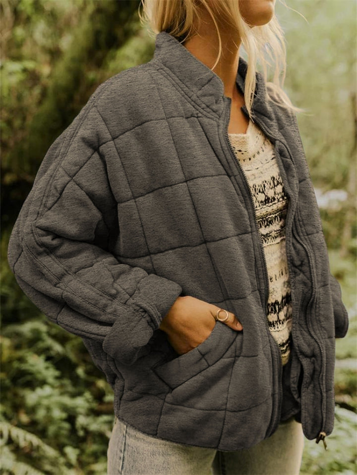 Women's Quilted Jacket Zip Front | Casual Style