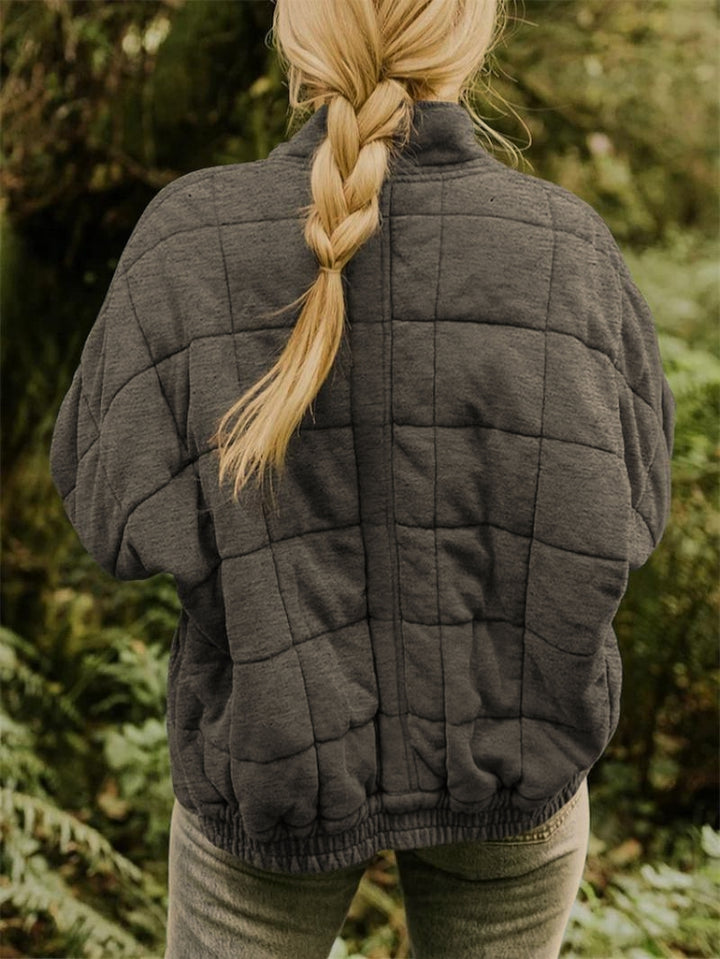Women's Quilted Jacket Zip Front | Casual Style