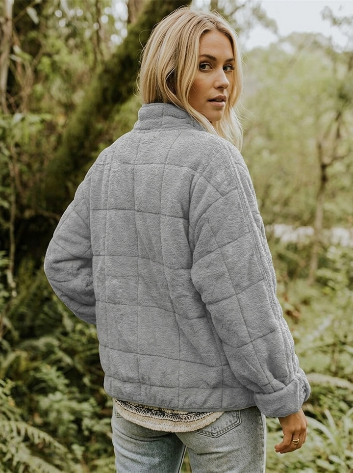 Women's Quilted Jacket Zip Front | Casual Style