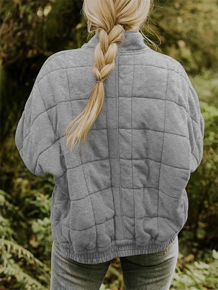 Women's Quilted Jacket Zip Front | Casual Style