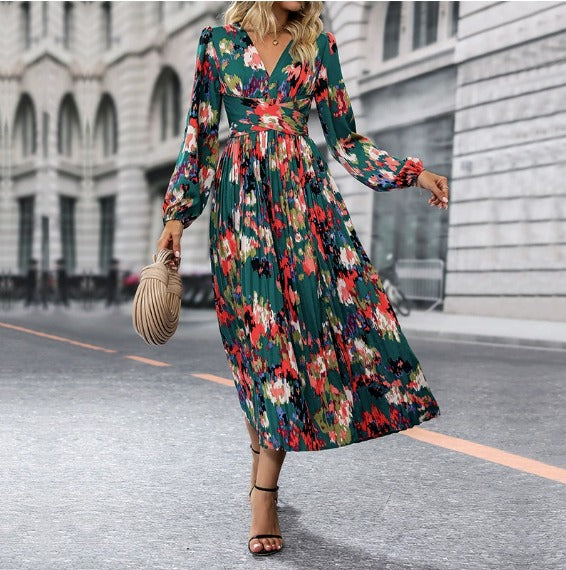 Women’s Races Dress Floral Long Sleeve | Midi