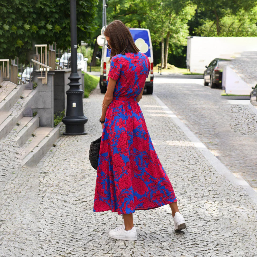 Women's Races Dresses Floral Wrap Maxi | Casual Style