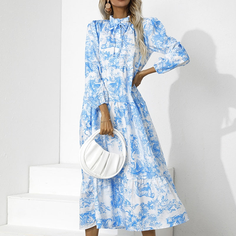 Women's Races Dresses Long Sleeve Midi | Elegant