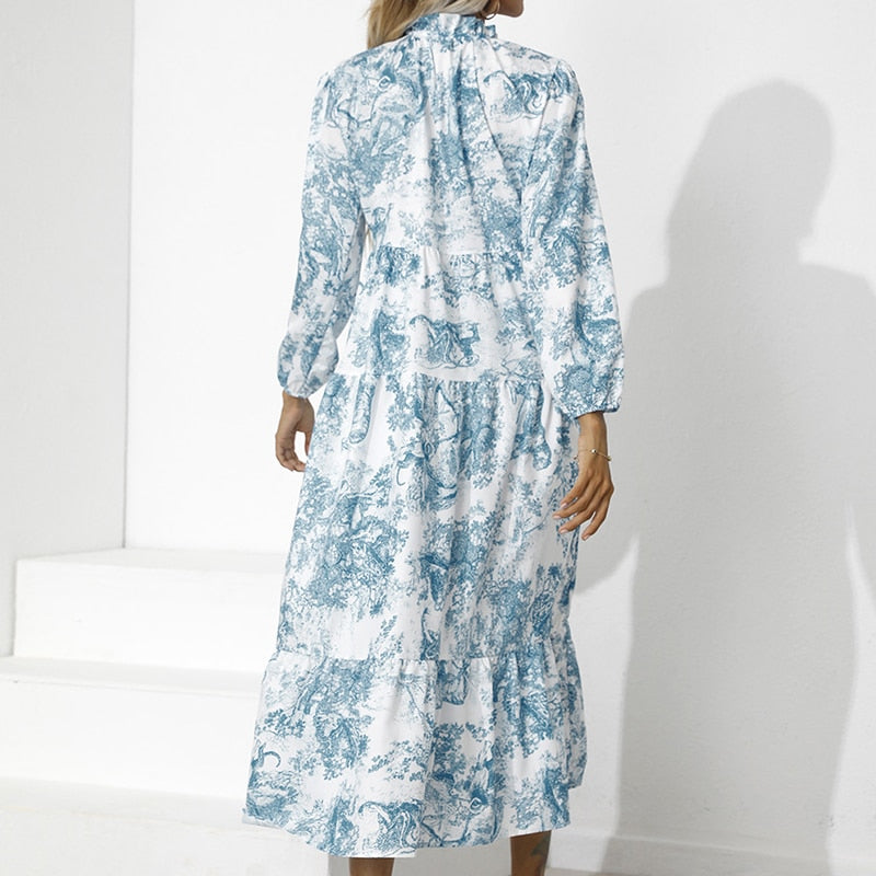 Women's Races Dresses Long Sleeve Midi | Elegant