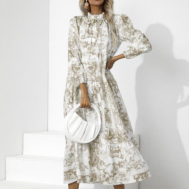 Women's Races Dresses Long Sleeve Midi | Elegant