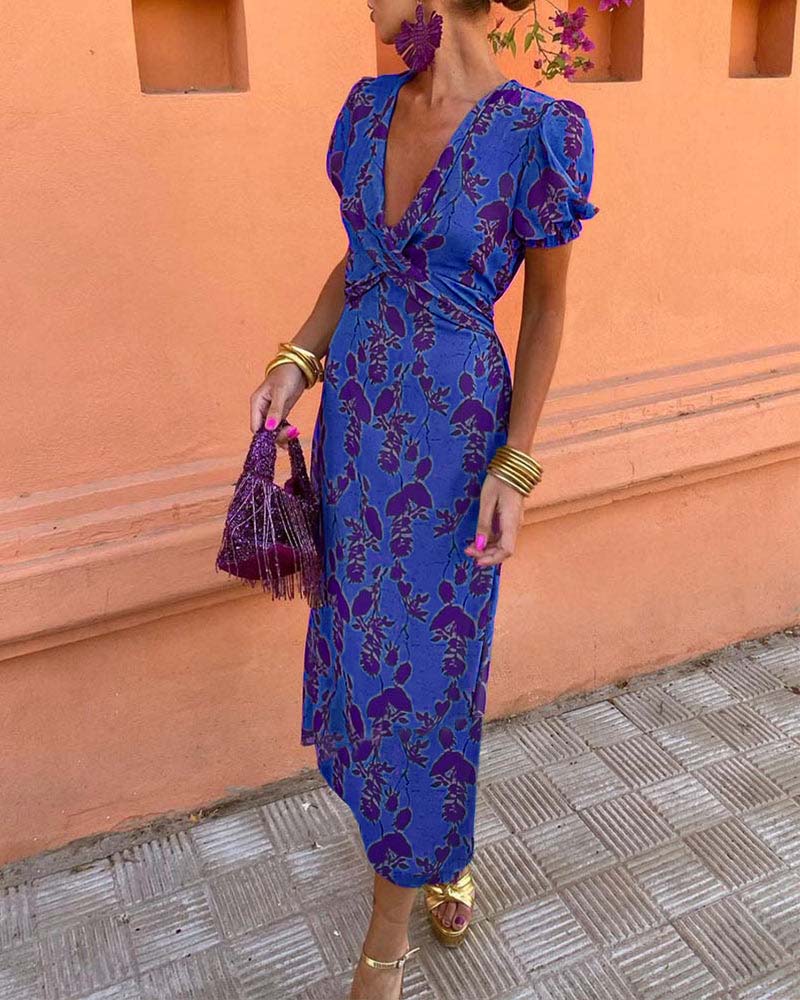 Women's Races Dresses Wrap Floral | Midi