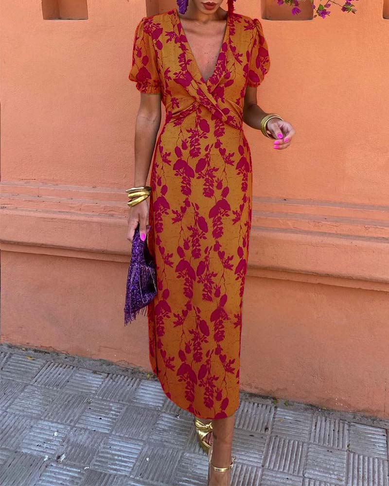 Women's Races Dresses Wrap Floral | Midi