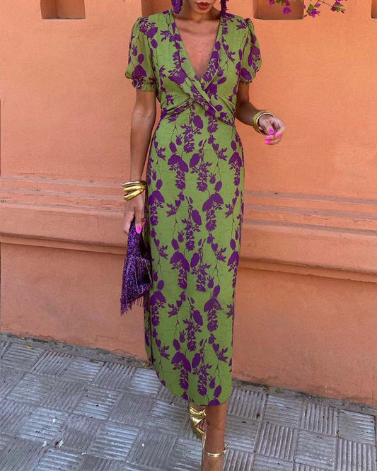 Women's Races Dresses Wrap Floral | Midi