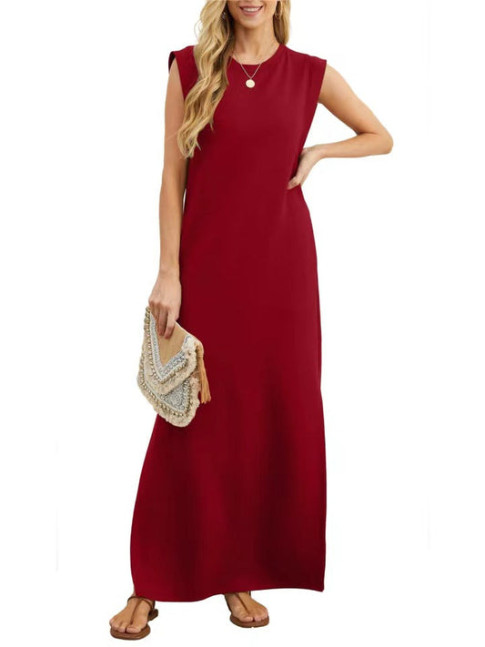 Women's Red Dress Sleeveless Maxi Summer Style | Casual