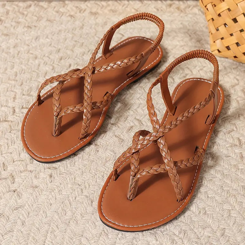 Women's Sandals Braided Strap | Summer Footwear