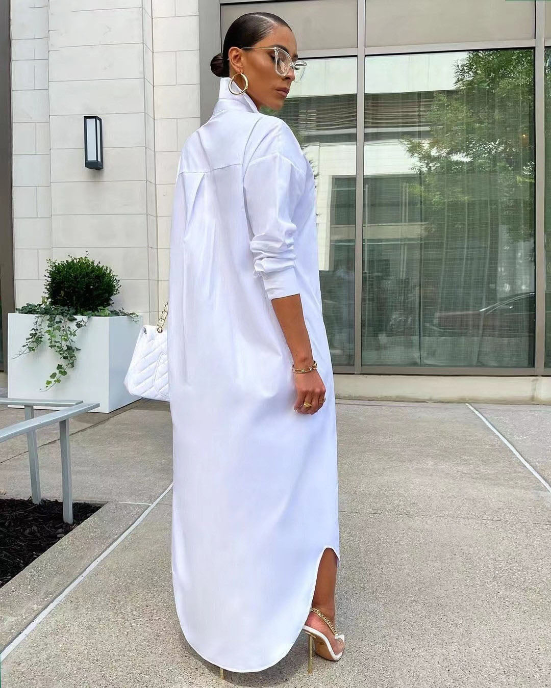 Women’s Shirt Dress Button Down Long Sleeve | Maxi