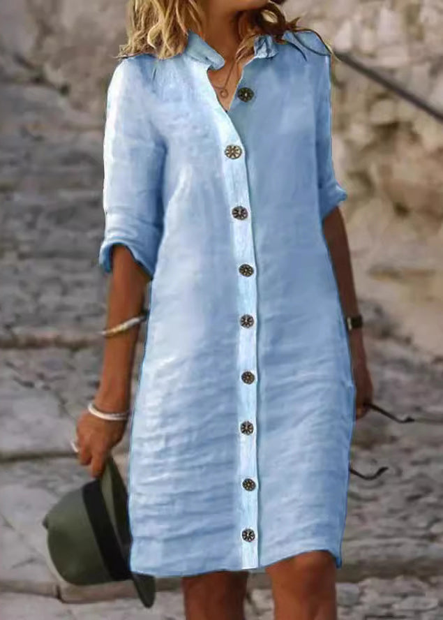 Women's Shirt Dress Button Front | Half Sleeve