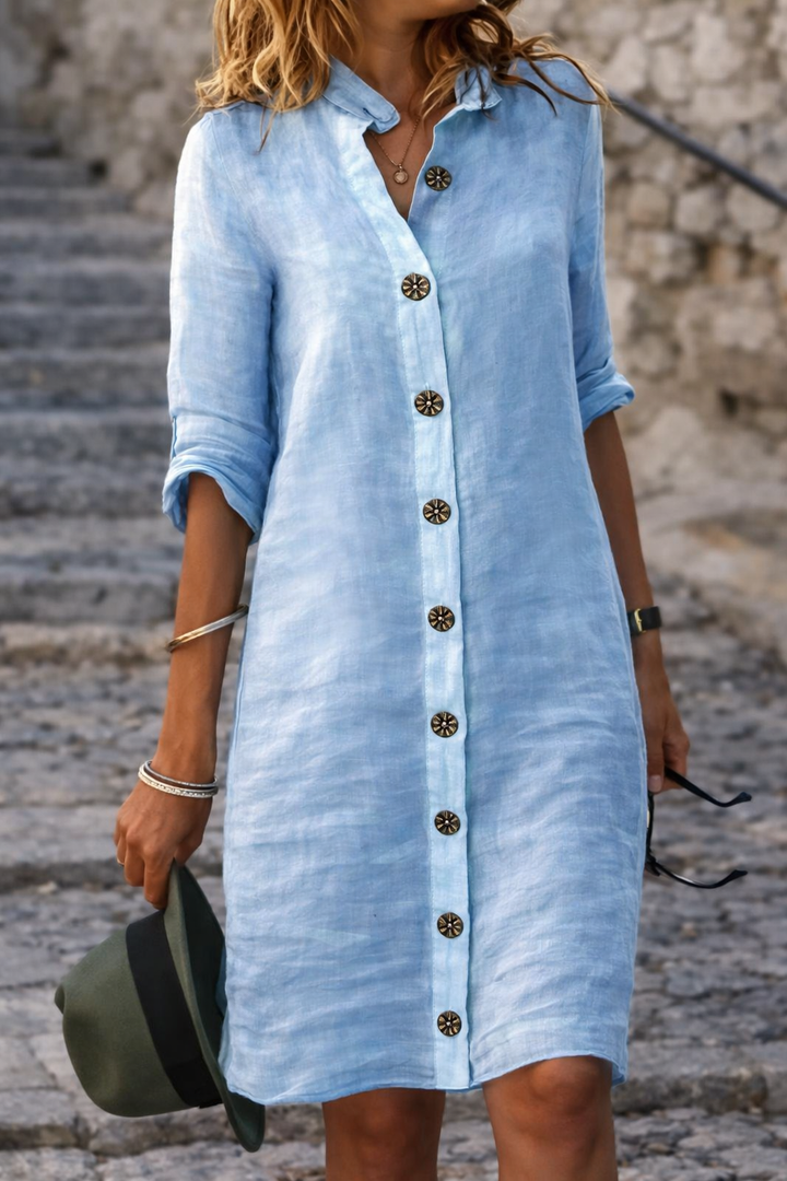 Women's Shirt Dress Button Front | Half Sleeve