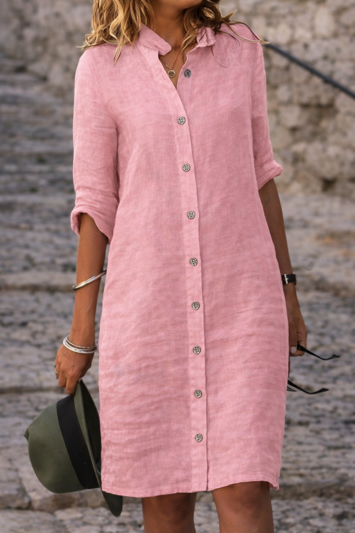 Women's Shirt Dress Button Front | Half Sleeve