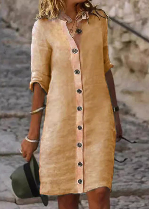 Women's Shirt Dress Button Front | Half Sleeve