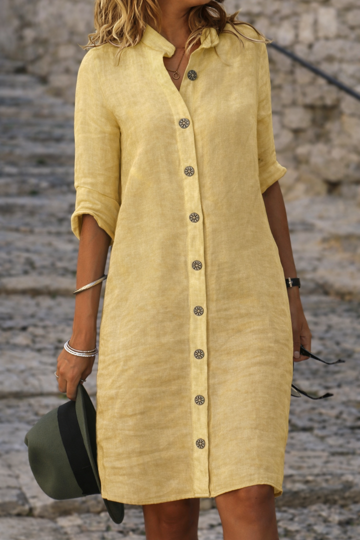 Women's Shirt Dress Button Front | Half Sleeve