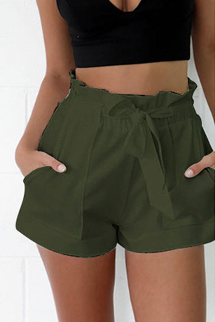 Women's Shorts High Waisted Tie Waist | Summer