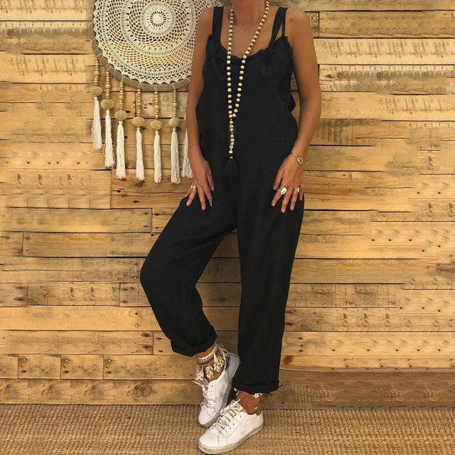 Women's Sleeveless Overalls with Casual Style | Loose Fit