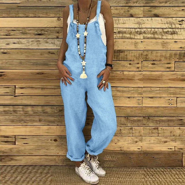 Women's Sleeveless Overalls with Casual Style | Loose Fit