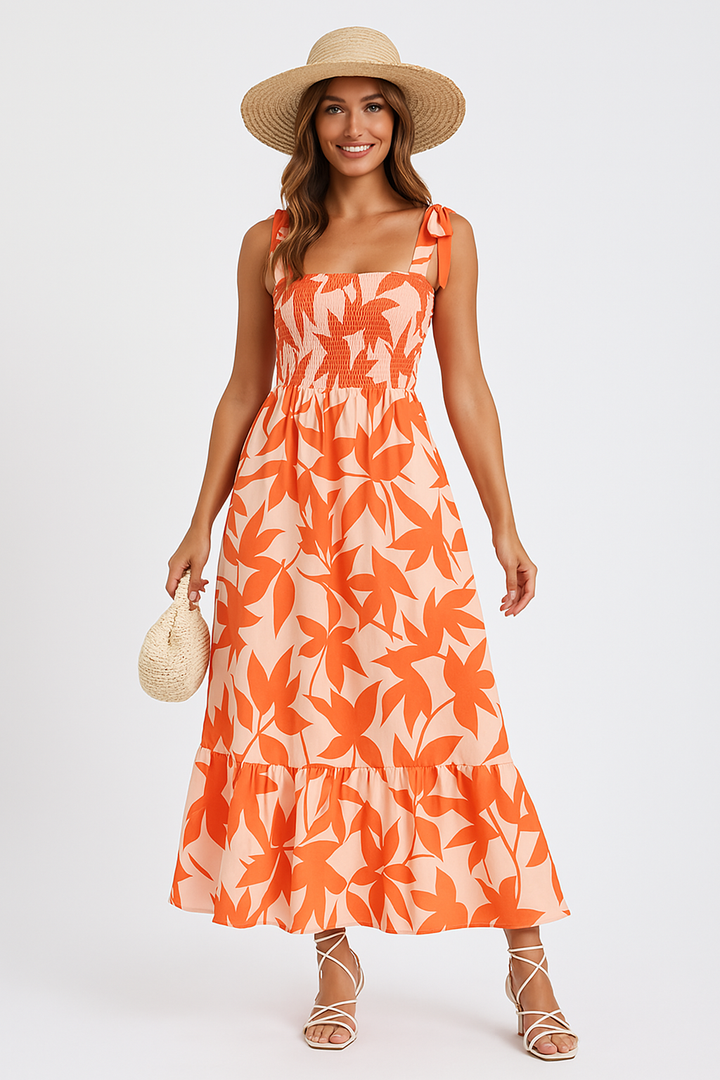 Women's Smocked Summer Dress | Tiered Sleeveless