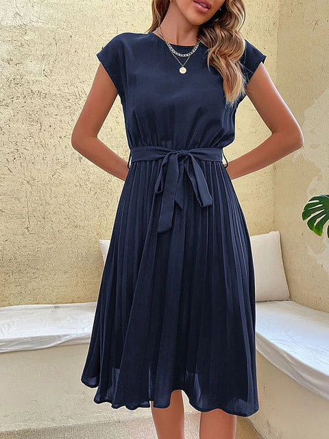 Women’s Summer Dress Midi Pleated | Casual