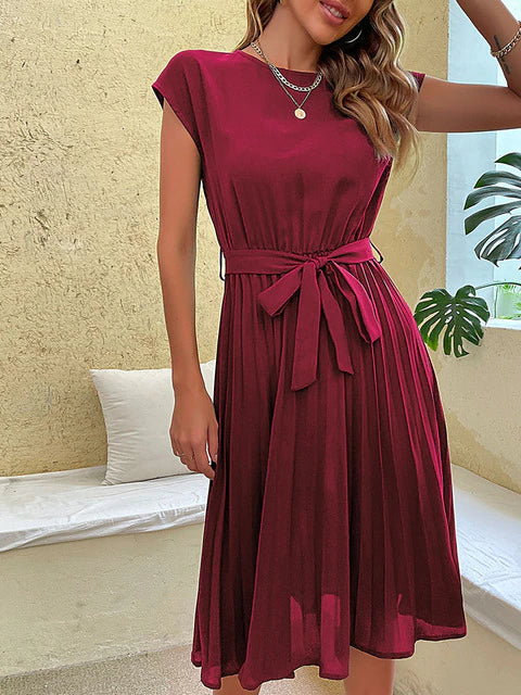 Women’s Summer Dress Midi Pleated | Casual