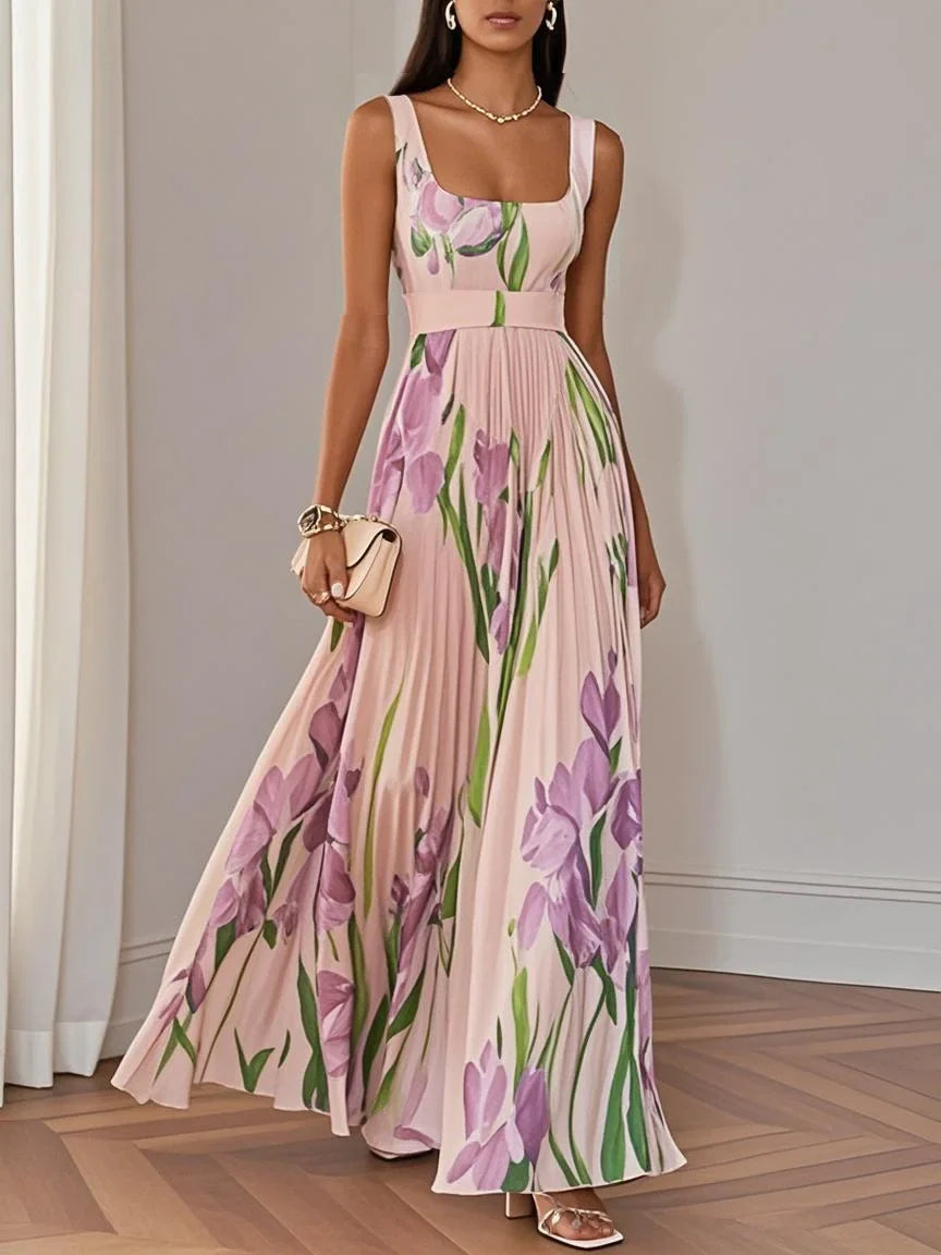 Women’s Summer Dress Pleated Floral Maxi | Wedding