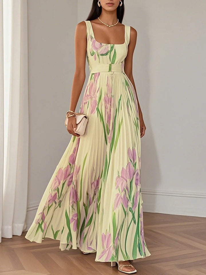 Women’s Summer Dress Pleated Floral Maxi | Wedding