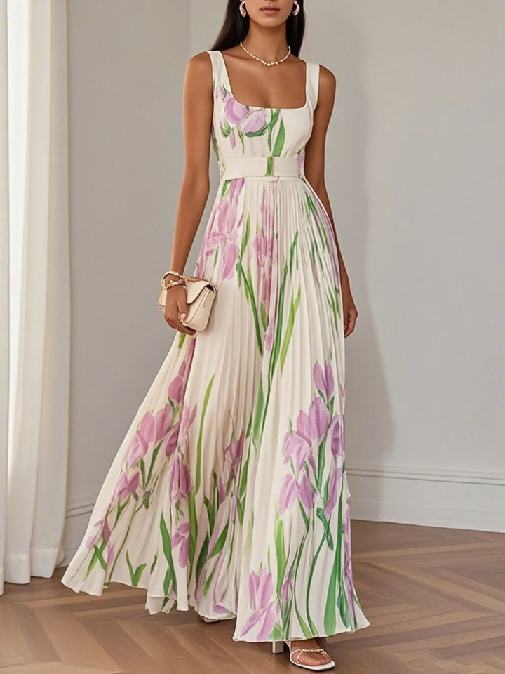 Women’s Summer Dress Pleated Floral Maxi | Wedding