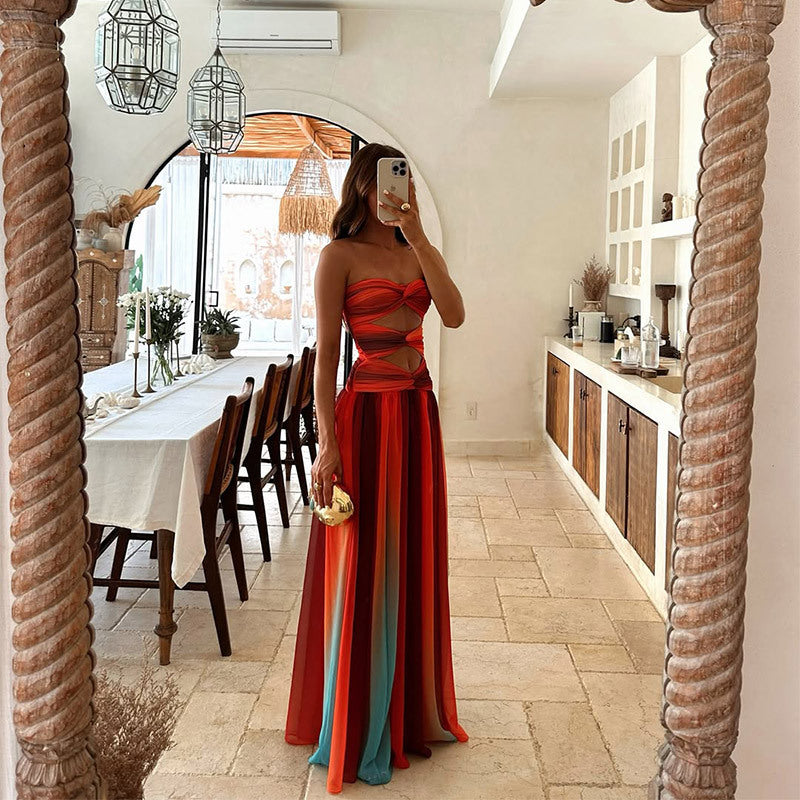 Women’s Summer Dress Strapless Maxi | Evening