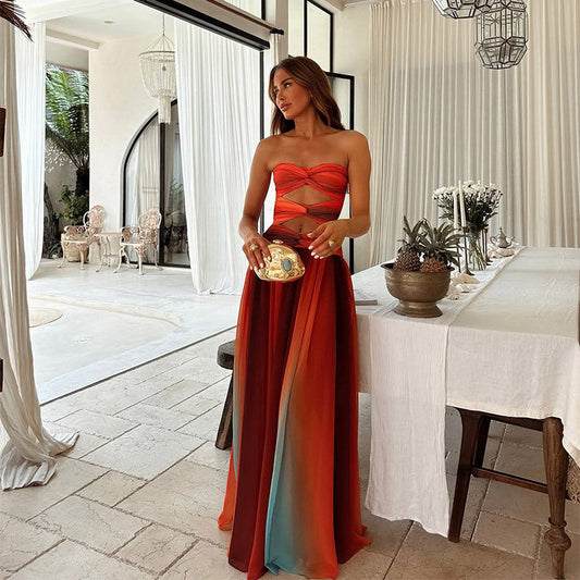 Women’s Summer Dress Strapless Maxi | Evening