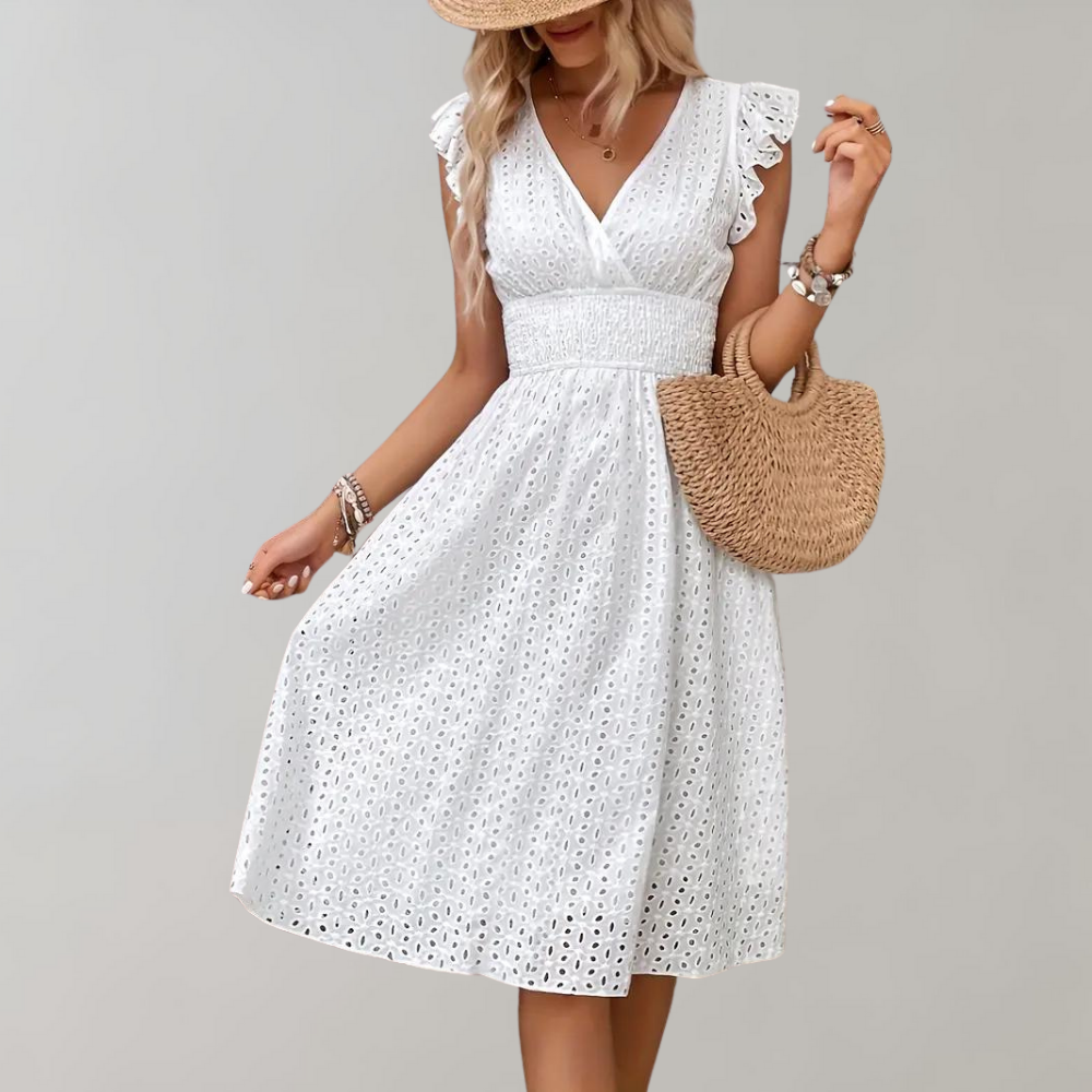 Women’s Summer Dress V Neck Midi | Casual
