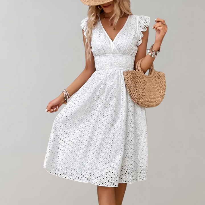 Women’s Summer Dress V Neck Midi | Casual