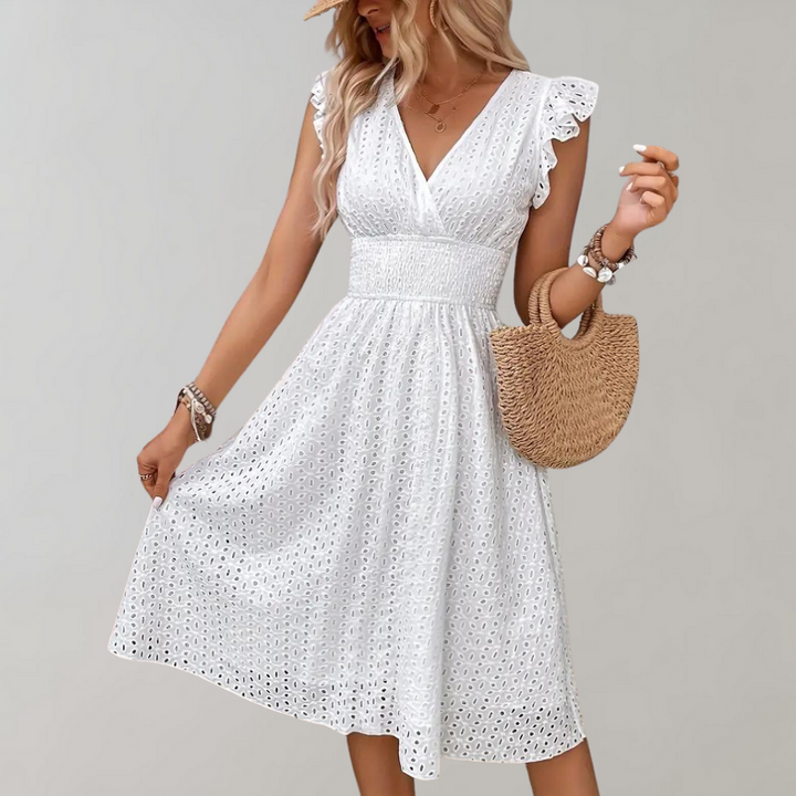 Women’s Summer Dress V Neck Midi | Casual