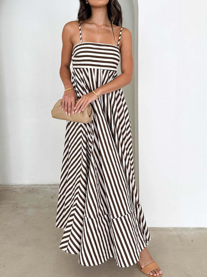 Women's Sundress Maxi Striped | Sleeveless