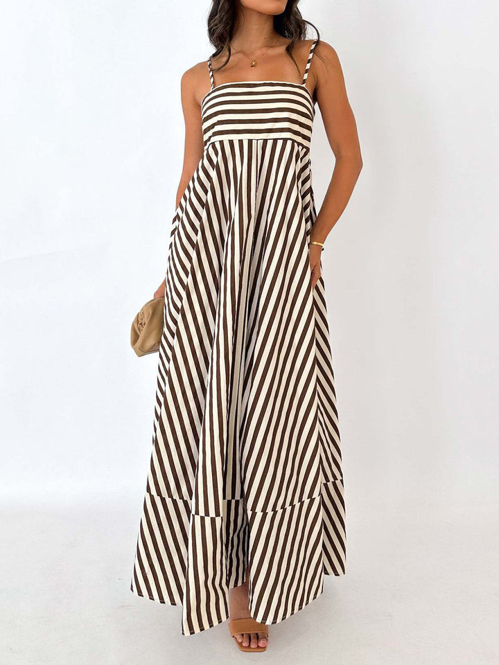 Women's Sundress Maxi Striped | Sleeveless