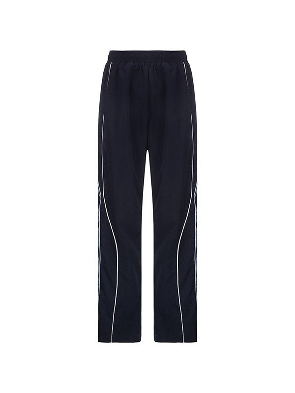 Women's Sweatpants Track Stripe Baggy Elastic Waist | Gym
