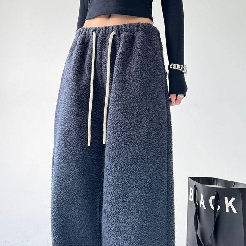 Women's Sweatpants Wide Leg Baggy High Waist | Drawstring