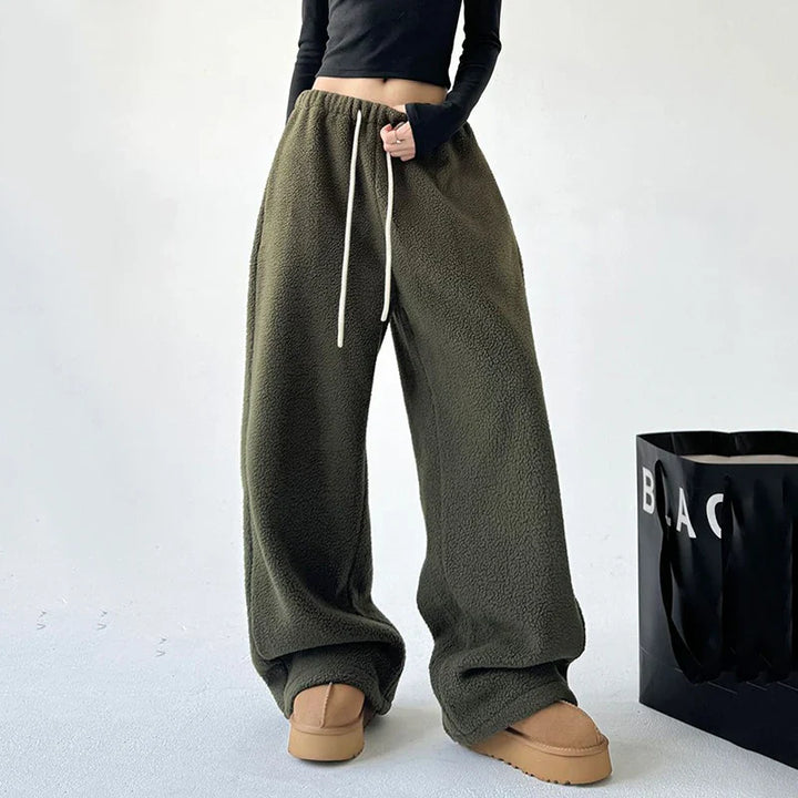 Women's Sweatpants Wide Leg Baggy High Waist | Drawstring