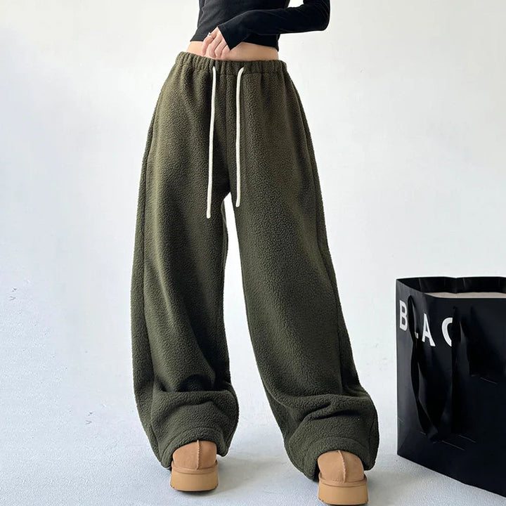 Women's Sweatpants Wide Leg Baggy High Waist | Drawstring