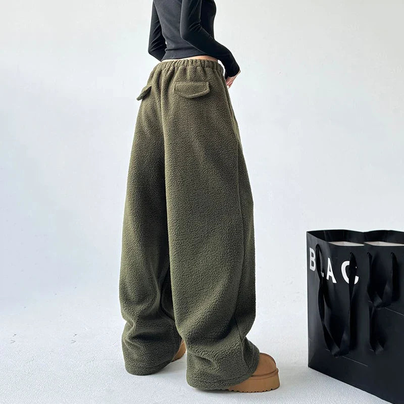 Women's Sweatpants Wide Leg Baggy High Waist | Drawstring