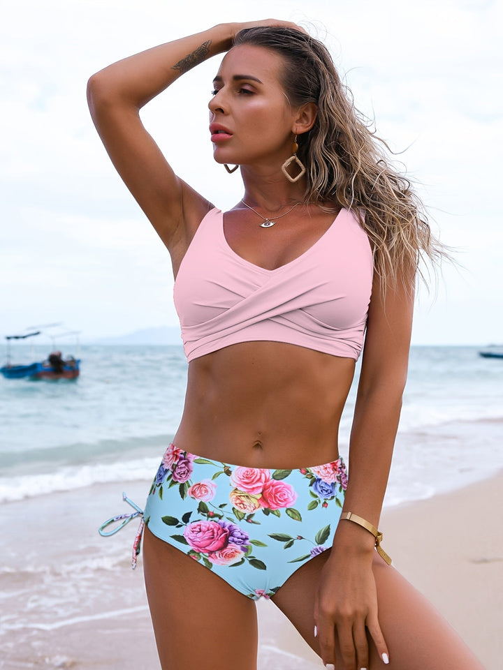 Women's Swimwear Wrap Top | High Waisted