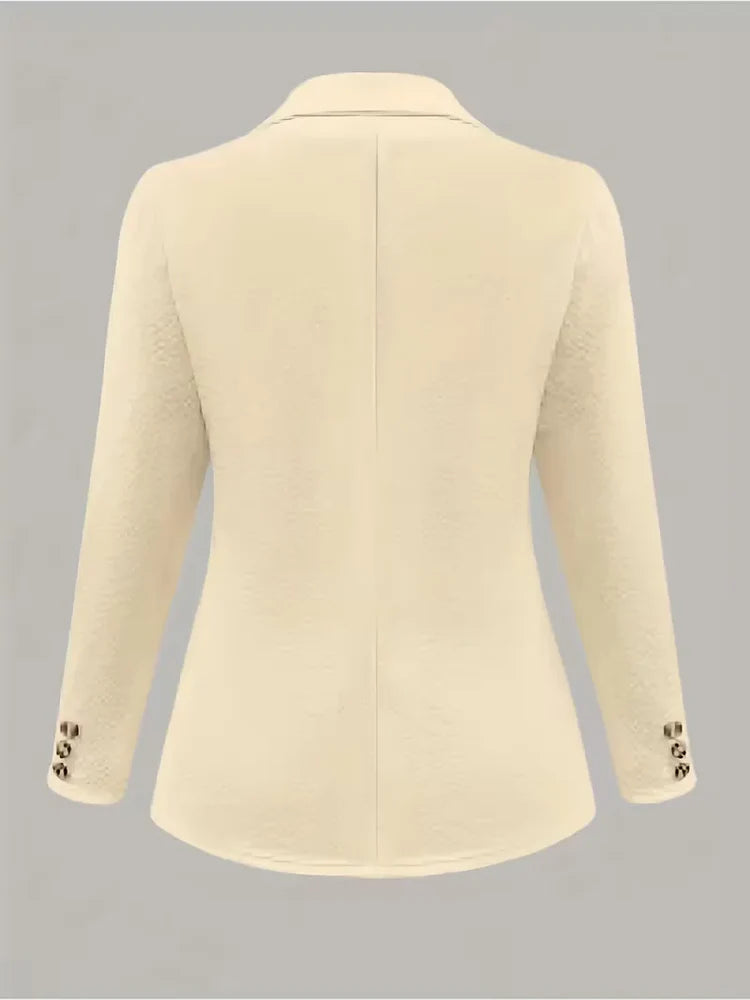 Women's Tailored Blazer with Button Cuffs & Lapel | Open Front