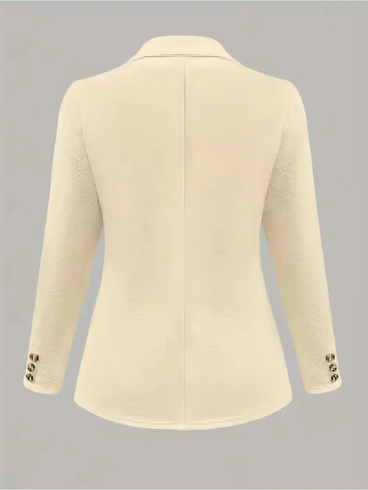Women's Tailored Blazer with Button Cuffs & Lapel | Open Front