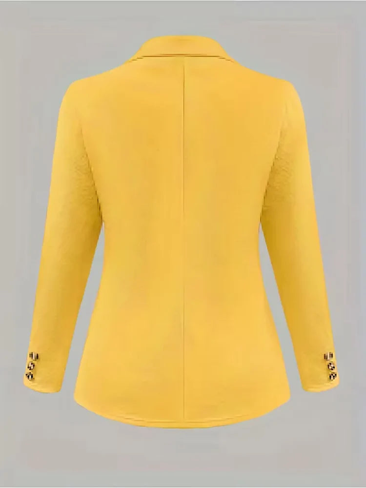 Women's Tailored Blazer with Button Cuffs & Lapel | Open Front