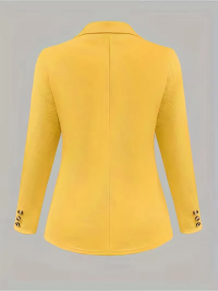 Women's Tailored Blazer with Button Cuffs & Lapel | Open Front