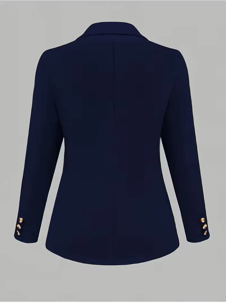 Women's Tailored Blazer with Button Cuffs & Lapel | Open Front