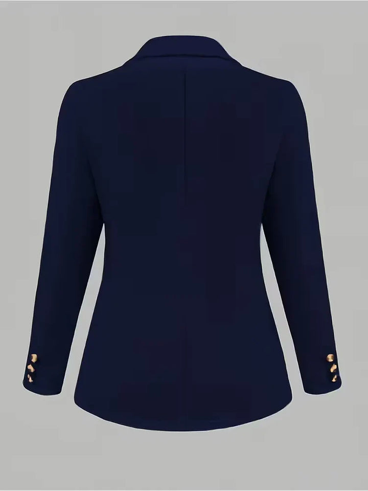 Women's Tailored Blazer with Button Cuffs & Lapel | Open Front