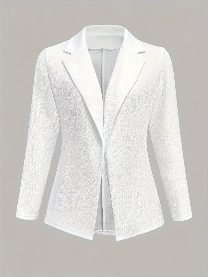 Women's Tailored Blazer with Button Cuffs & Lapel | Open Front